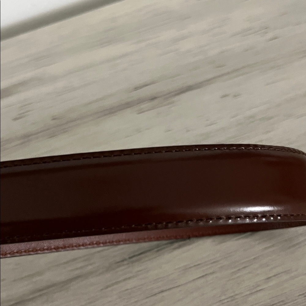 Coach Brown Leather Belt with Gold Buckle - Picture 9 of 11